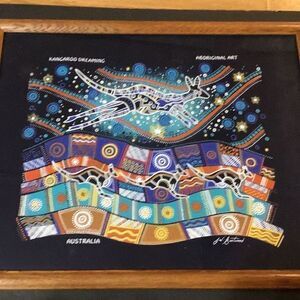 ￼ Art “ kangaroo dream” by J W Eastwood art only frame is bad
